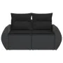 2-Sitzer-Gartensofa mit schwarzen synthetischen Rattankissen von , Outdoor-Sofas - Ref: Foro24-365991, Preis: 163,77 €, Rabat...
