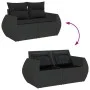 2-Sitzer-Gartensofa mit schwarzen synthetischen Rattankissen von , Outdoor-Sofas - Ref: Foro24-365991, Preis: 163,77 €, Rabat...