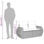 2-Sitzer-Gartensofa mit schwarzen synthetischen Rattankissen von , Outdoor-Sofas - Ref: Foro24-365991, Preis: 163,77 €, Rabat...