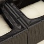 2-Sitzer-Gartensofa mit schwarzen synthetischen Rattankissen von , Outdoor-Sofas - Ref: Foro24-366017, Preis: 162,36 €, Rabat...