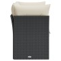 Sofá de jardín 2 plazas con cojines ratán sintético negro de , Sofás de exterior - Ref: Foro24-365998, Precio: 129,34 €