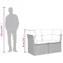 2-Sitzer-Gartensofa mit schwarzen synthetischen Rattankissen von , Outdoor-Sofas - Ref: Foro24-365998, Preis: 146,92 €, Rabat...