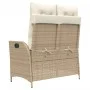 Garden recliner with beige synthetic rattan cushions by , garden benches - Ref: Foro24-368239, Price: 187,51 €, Discount: %