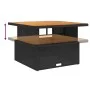 Garden table acacia wood and black PE rattan 110x110x71 cm by , Garden tables - Ref: Foro24-368272, Price: 165,10 €, Discount: %