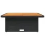 Garden table acacia wood and black PE rattan 110x110x71 cm by , Garden tables - Ref: Foro24-368272, Price: 165,10 €, Discount: %