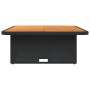 Mesa de jardín madera de acacia y ratán PE negro 110x110x71 cm de , Mesas de jardín - Ref: Foro24-368272, Precio: 160,80 €, D...