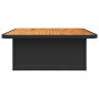 Garden table acacia wood and black PE rattan 110x110x71 cm by , Garden tables - Ref: Foro24-368272, Price: 160,80 €, Discount: %
