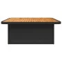 Garden table acacia wood and black PE rattan 110x110x71 cm by , Garden tables - Ref: Foro24-368272, Price: 165,10 €, Discount: %