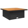 Garden table acacia wood and black PE rattan 110x110x71 cm by , Garden tables - Ref: Foro24-368272, Price: 160,80 €, Discount: %