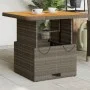 Synthetic rattan and gray acacia wood garden table 80x80x71 cm by , Garden tables - Ref: Foro24-368270, Price: 135,29 €, Disc...