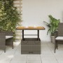 Mesa de jardín ratán sintético y madera acacia gris 80x80x71 cm de , Mesas de jardín - Ref: Foro24-368270, Precio: 121,98 €, ...
