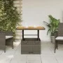 Synthetic rattan and gray acacia wood garden table 80x80x71 cm by , Garden tables - Ref: Foro24-368270, Price: 135,29 €, Disc...