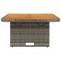 Mesa de jardín ratán sintético y madera acacia gris 80x80x71 cm de , Mesas de jardín - Ref: Foro24-368270, Precio: 121,98 €, ...