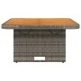 Synthetic rattan and gray acacia wood garden table 80x80x71 cm by , Garden tables - Ref: Foro24-368270, Price: 135,29 €, Disc...
