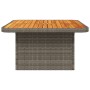 Mesa de jardín ratán sintético y madera acacia gris 80x80x71 cm de , Mesas de jardín - Ref: Foro24-368270, Precio: 121,98 €, ...