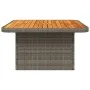 Synthetic rattan and gray acacia wood garden table 80x80x71 cm by , Garden tables - Ref: Foro24-368270, Price: 135,29 €, Disc...