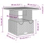 Synthetic rattan and gray acacia wood garden table 80x80x71 cm by , Garden tables - Ref: Foro24-368270, Price: 121,98 €, Disc...