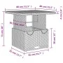 Synthetic rattan and gray acacia wood garden table 80x80x71 cm by , Garden tables - Ref: Foro24-368270, Price: 135,29 €, Disc...