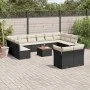 Garden sofa and cushion set 13 pieces black synthetic rattan by , Garden sets - Ref: Foro24-3223914, Price: 771,57 €, Discoun...