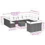 Gartensofa- und Kissenset 13-teilig aus schwarzem synthetischem Rattan von , Gartensets - Ref: Foro24-3223914, Preis: 722,02 ...