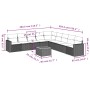 Garden sofa set 10 pieces with black synthetic rattan cushions by , Garden sets - Ref: Foro24-3224165, Price: 606,71 €, Disco...