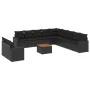Gartensofa-Set 12-teilig mit schwarzen synthetischen Rattankissen von , Gartensets - Ref: Foro24-3224200, Preis: 803,48 €, Ra...