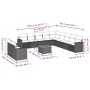 Gartensofa-Set 12-teilig mit schwarzen synthetischen Rattankissen von , Gartensets - Ref: Foro24-3224200, Preis: 803,48 €, Ra...