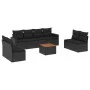 8-piece garden sofa set and black synthetic rattan cushions by , Garden sets - Ref: Foro24-3224081, Price: 522,18 €, Discount: %