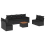 8-teiliges Gartensofa-Set und schwarze synthetische Rattankissen von , Gartensets - Ref: Foro24-3224081, Preis: 519,91 €, Rab...