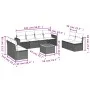 8-piece garden sofa set and black synthetic rattan cushions by , Garden sets - Ref: Foro24-3224081, Price: 522,18 €, Discount: %