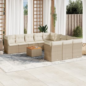 12-piece garden sofa set and brown synthetic rattan cushions by , Garden sets - Ref: Foro24-3223909, Price: 740,99 €, Discoun...