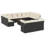 14-teiliges Gartensofa-Set mit schwarzen synthetischen Rattankissen von , Gartensets - Ref: Foro24-3223921, Preis: 808,78 €, ...