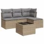 Garden sofa set with cushions 5 pieces beige synthetic rattan by , Garden sets - Ref: Foro24-3249348, Price: 298,87 €, Discou...