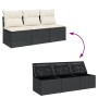 3-seater garden sofa with PE rattan cushions in black by , Outdoor sofas - Ref: Foro24-366015, Price: 152,91 €, Discount: %