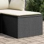 Taburete de jardín de ratán sintético negro y cojín 55x55x37cm de , Otomanas de exterior - Ref: Foro24-366003, Precio: 57,08 ...