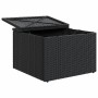 Black synthetic rattan garden stool and cushion 55x55x37cm by , Outdoor ottomans - Ref: Foro24-366003, Price: 55,14 €, Discou...