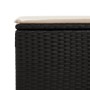 Black synthetic rattan garden stool and cushion 55x55x37cm by , Outdoor ottomans - Ref: Foro24-366003, Price: 55,14 €, Discou...