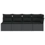4-seater garden sofa with black synthetic rattan cushions by , Outdoor sofas - Ref: Foro24-365964, Price: 255,46 €, Discount: %