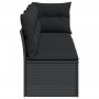 4-seater garden sofa with black synthetic rattan cushions by , Outdoor sofas - Ref: Foro24-365964, Price: 247,63 €, Discount: %