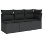 3-Sitzer-Gartensofa mit schwarzen synthetischen Rattankissen von , Outdoor-Sofas - Ref: Foro24-365987, Preis: 196,18 €, Rabat...