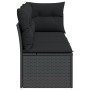 3-Sitzer-Gartensofa mit schwarzen synthetischen Rattankissen von , Outdoor-Sofas - Ref: Foro24-365987, Preis: 196,18 €, Rabat...