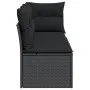 3-Sitzer-Gartensofa mit schwarzen synthetischen Rattankissen von , Outdoor-Sofas - Ref: Foro24-365987, Preis: 189,43 €, Rabat...