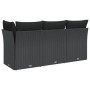 3-Sitzer-Gartensofa mit schwarzen synthetischen Rattankissen von , Outdoor-Sofas - Ref: Foro24-365987, Preis: 196,18 €, Rabat...