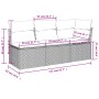 3-Sitzer-Gartensofa mit schwarzen synthetischen Rattankissen von , Outdoor-Sofas - Ref: Foro24-365987, Preis: 196,18 €, Rabat...