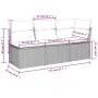 3-Sitzer-Gartensofa mit schwarzen synthetischen Rattankissen von , Outdoor-Sofas - Ref: Foro24-365987, Preis: 189,43 €, Rabat...
