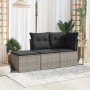 Garden stool with gray synthetic rattan cushion 55x55x37cm by , Outdoor ottomans - Ref: Foro24-366119, Price: 56,40 €, Discou...