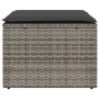 Gartenhocker mit grauem synthetischem Rattankissen 55x55x37cm von , Hocker für den Außenbereich - Ref: Foro24-366119, Preis: ...