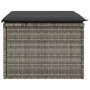 Gartenhocker mit grauem synthetischem Rattankissen 55x55x37cm von , Hocker für den Außenbereich - Ref: Foro24-366119, Preis: ...