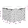 Garden stool with gray synthetic rattan cushion 55x55x37cm by , Outdoor ottomans - Ref: Foro24-366119, Price: 55,39 €, Discou...