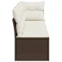 Garden sofa with cushions 4 seater brown synthetic rattan by , Outdoor sofas - Ref: Foro24-366202, Price: 256,80 €, Discount: %